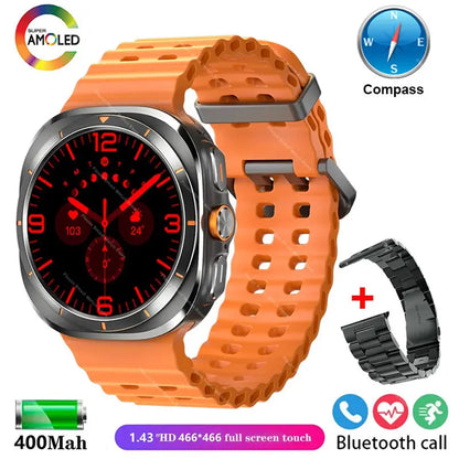 2025 New Watch Ultra Official Original Smartwatch 47mm AMOLED ChatGPT GPS NFC Compass Clock Bluetooth Call Smart Watch Men Women
