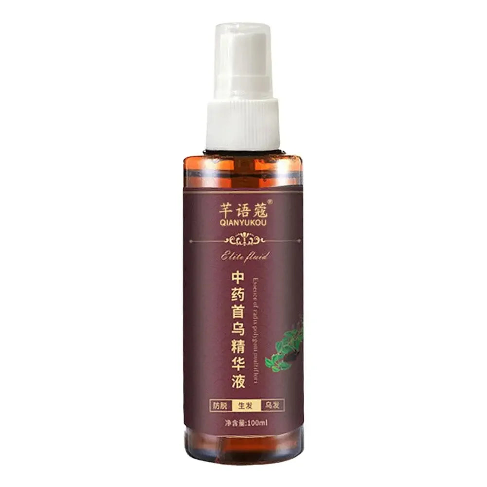 100ml Liquid Herbal Cure White Hair Treatment Spray Moisturizing Essence Shampoo Hair Oils Oil Control Hair Black Y1I8