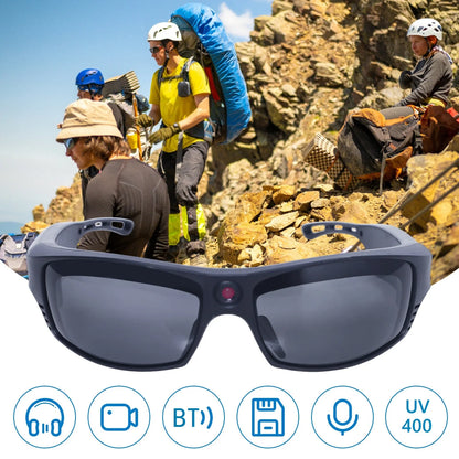1080P Mini Camera Video Glasses AI Translation Sport Sunglasses with Bluetooth Speakers Call Action Camera Music Smart Glasses