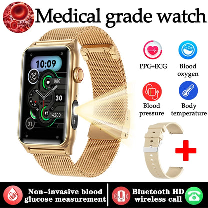 2025 New Medical Grade Health Monitoring Smartwatch Blood Oxygen Blood Pressure BT Call Women's Health smart Watch