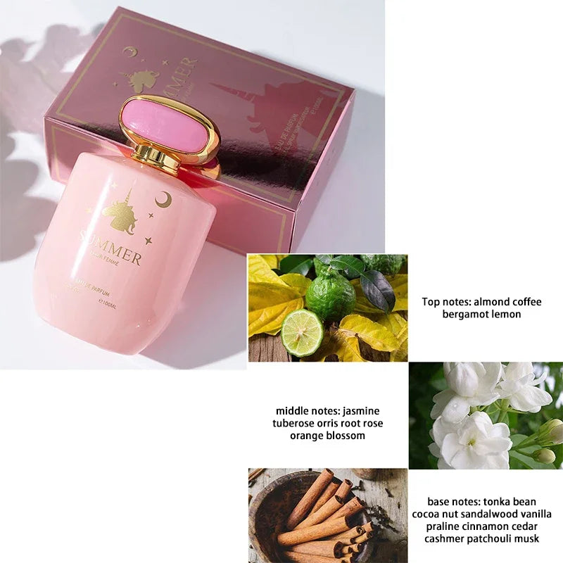 100ML Perfumes De Mujer Perfumes Árabes Originales Fresh Citrus Floral Scent Eau De Toilette with A Long-lasting Fragrance