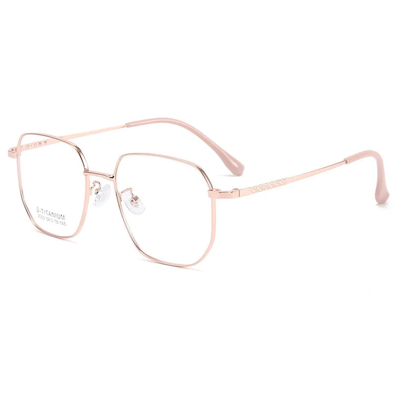UVLAIK Ultra Light Square Glasses Frame Retro Anti-Blue Light Eyewear Pure Titanium Frame Eyeglass Fashion Solid Color Spectacle