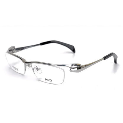 Ultra-light Semi-rimless Pure Titanium Business Eyeglasses Frame For Men 1153 Style Myopia Be Matched Myopia Glasses Deep