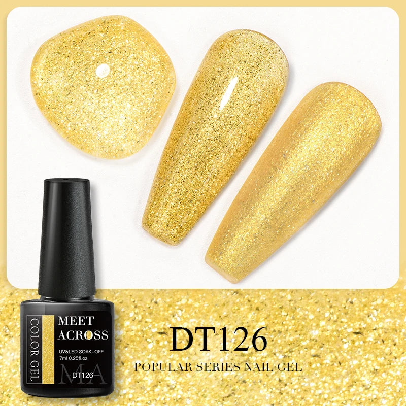 7ML Wine Red Gel Nail Polish Christmas Red Glitter Semi Permanent Varnish Nail Supplies Soak Off UV LED Nail Art Gel Polish DIY