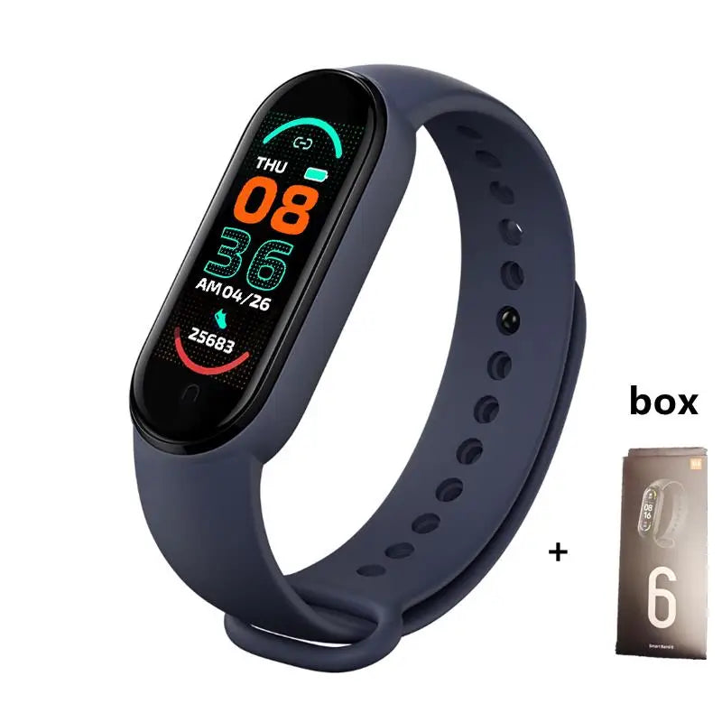 M6 Smart Bracelet Multi-Function Heart Rate Blood Pressure Monitor Step Music Sleep Monitoring M6 Smart Fitness Sports Watch