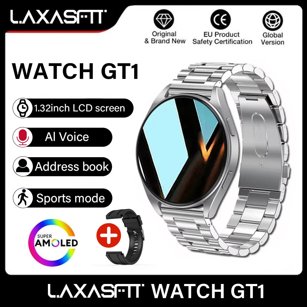 LAXASFIT Smart Watch Full Touch Screen Sport Fitness Watches BT Call Digital Smart Watch Wristwatch For Men Women Gift 2024 New