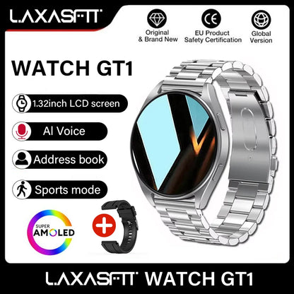 LAXASFIT Smart Watch Full Touch Screen Sport Fitness Watches BT Call Digital Smart Watch Wristwatch For Men Women Gift 2024 New
