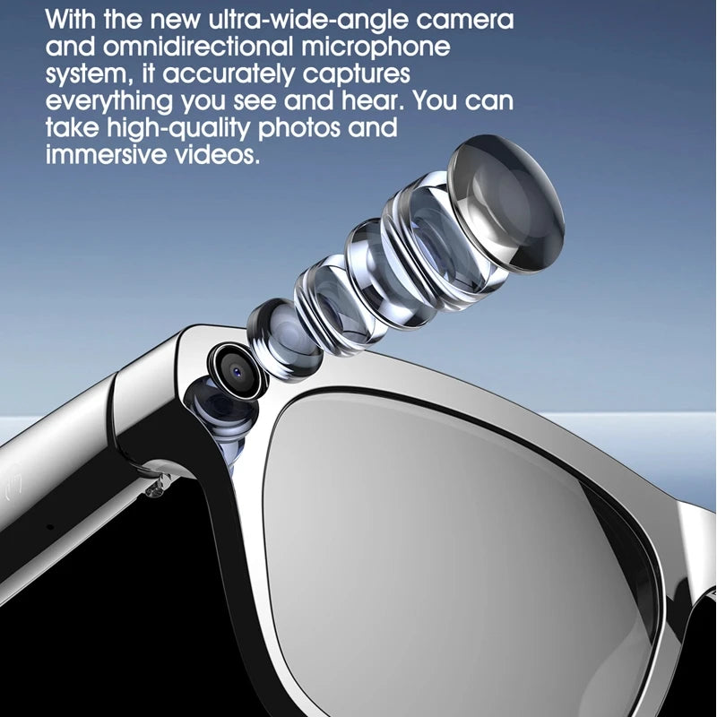 Xiaomi Intelligent Glasses Shooting Photos and Video 4K HD Camera With Color Changing Lenses 260Mah Battery Color-changing Lens