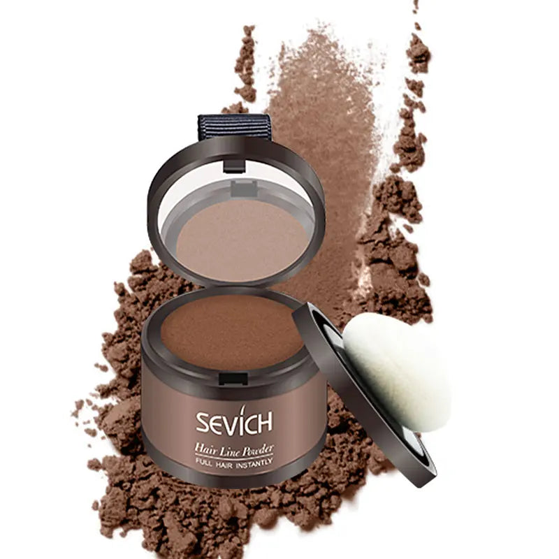 Sevich Hairline Powder 4g Hairline Shadow Powder Women Men Makeup Hair Concealer Natural Cover Unisex Hair Straightener Brush