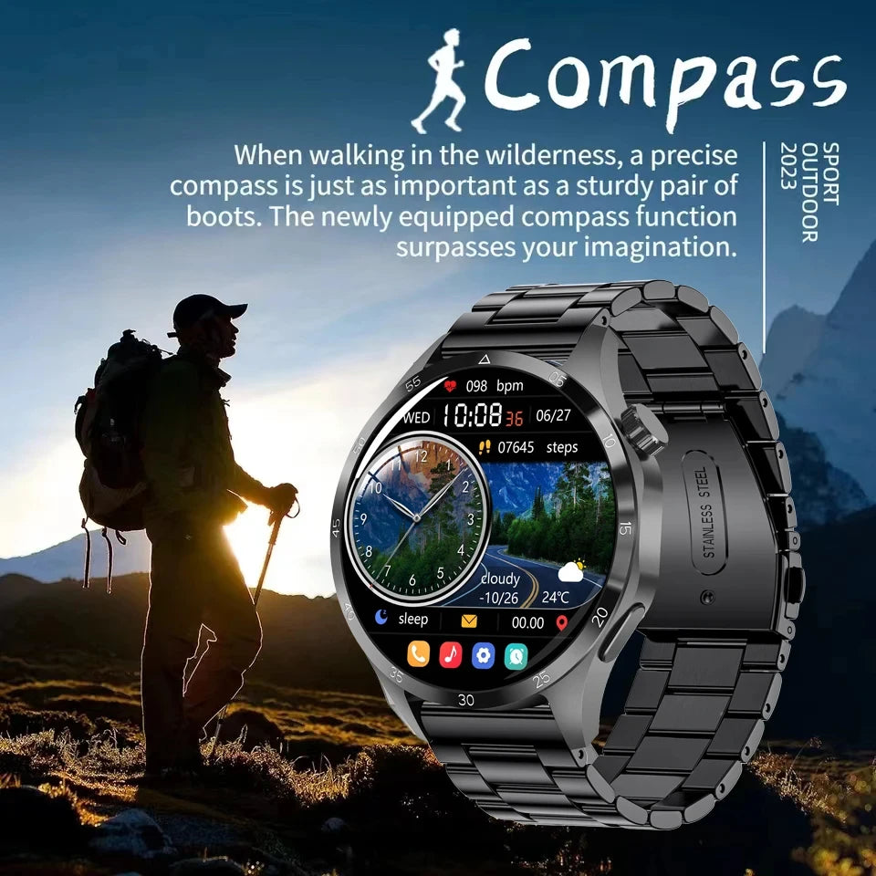 Smart Watch Men Watch 4 Pro AMOLED HD Screen Bluetooth Call NFC Health Monitoring Smartwatch 2024 New Watch GT4Pro