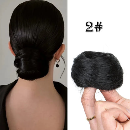 WIGSIN Synthetic Messy Dount Hair Buns Updo Chignon With Elastic Hair Exension for Women Daily Lazy Hair Accessories