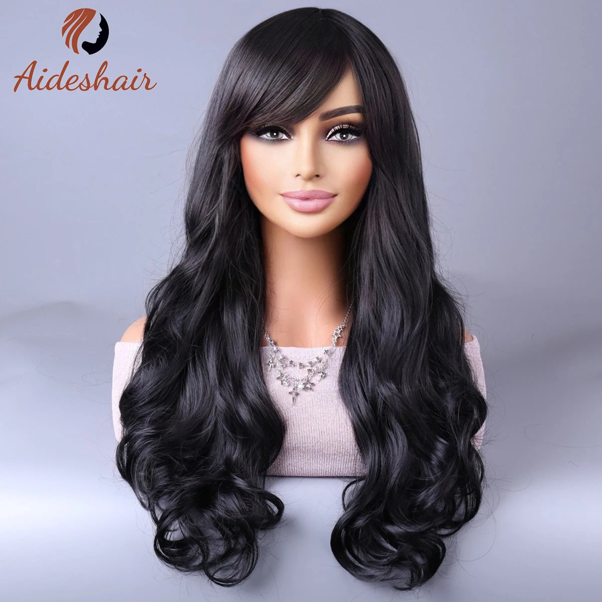 Synthetic wig new European and American wig in the long curly hair full head set large wave high temperature silk