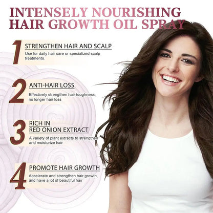 5/3/1pcs Red Onion Essential Oil Spray For Hair Care,Rice Water Moisturizing Hair Spray,Damaged Hair Treatments Hair Care