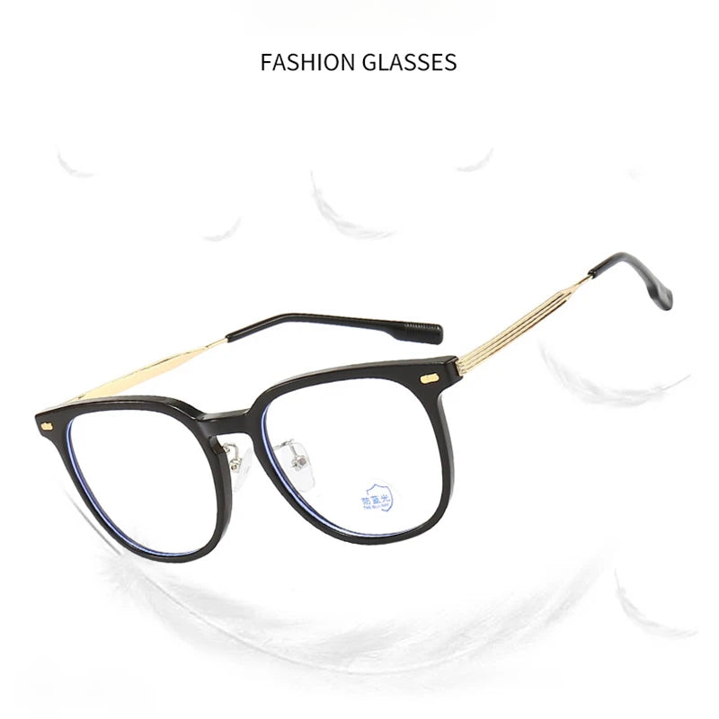 New Glasses Frame Camping Cycling Fishing Men Retro Glasses Frame Luxury Brand Design Tea Color Women Anti Blue Light Glasses