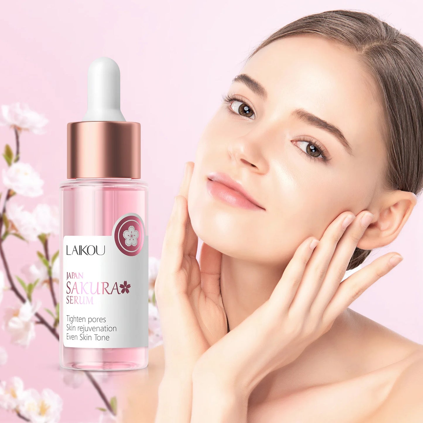 Sakura Whitening Face Serum Anti Aging Fade Fine Lines Tighten Pores Improve Melanin Pigment Dull Moisturizer Brighten Skin Care