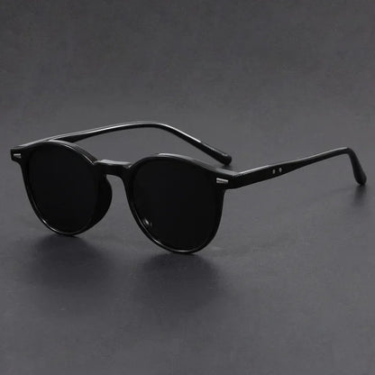 Korean Ultra Light Polarized Sunglasses Round Frame UV400 Sun Glasses Retro Trendy Fashion Driving Shades Men Women Versatile