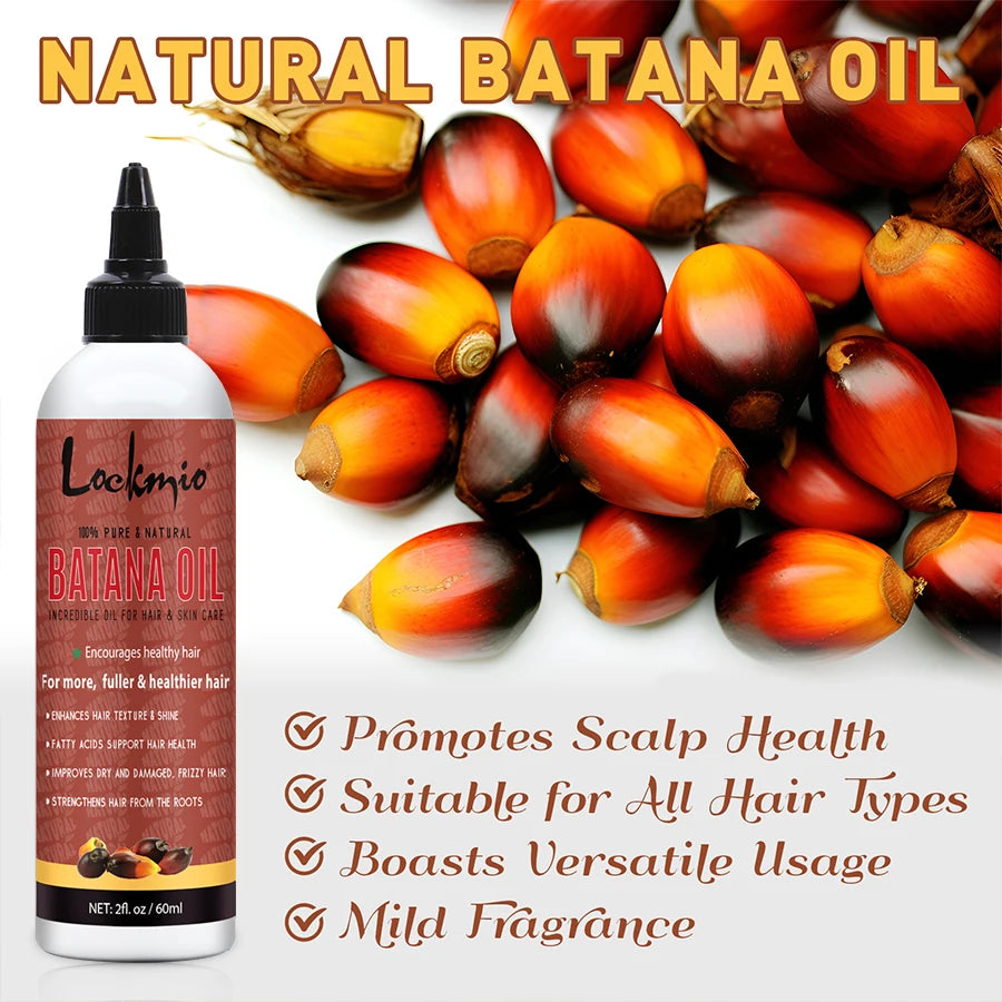 Natural Batana Oil Moisturizing Nourishing Promotes Scalp Health Treatment Product Anti-Frizz Smooth Hair Oil for All Hair Types