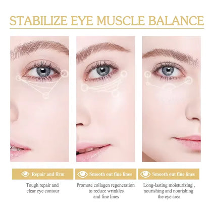 24k Gold Collagen Eye Mask Anti Wrinkle Fade Fine Line Remove Eye Bag Puffiness Dark Circles Fat Granules Moisturizing Skin Care