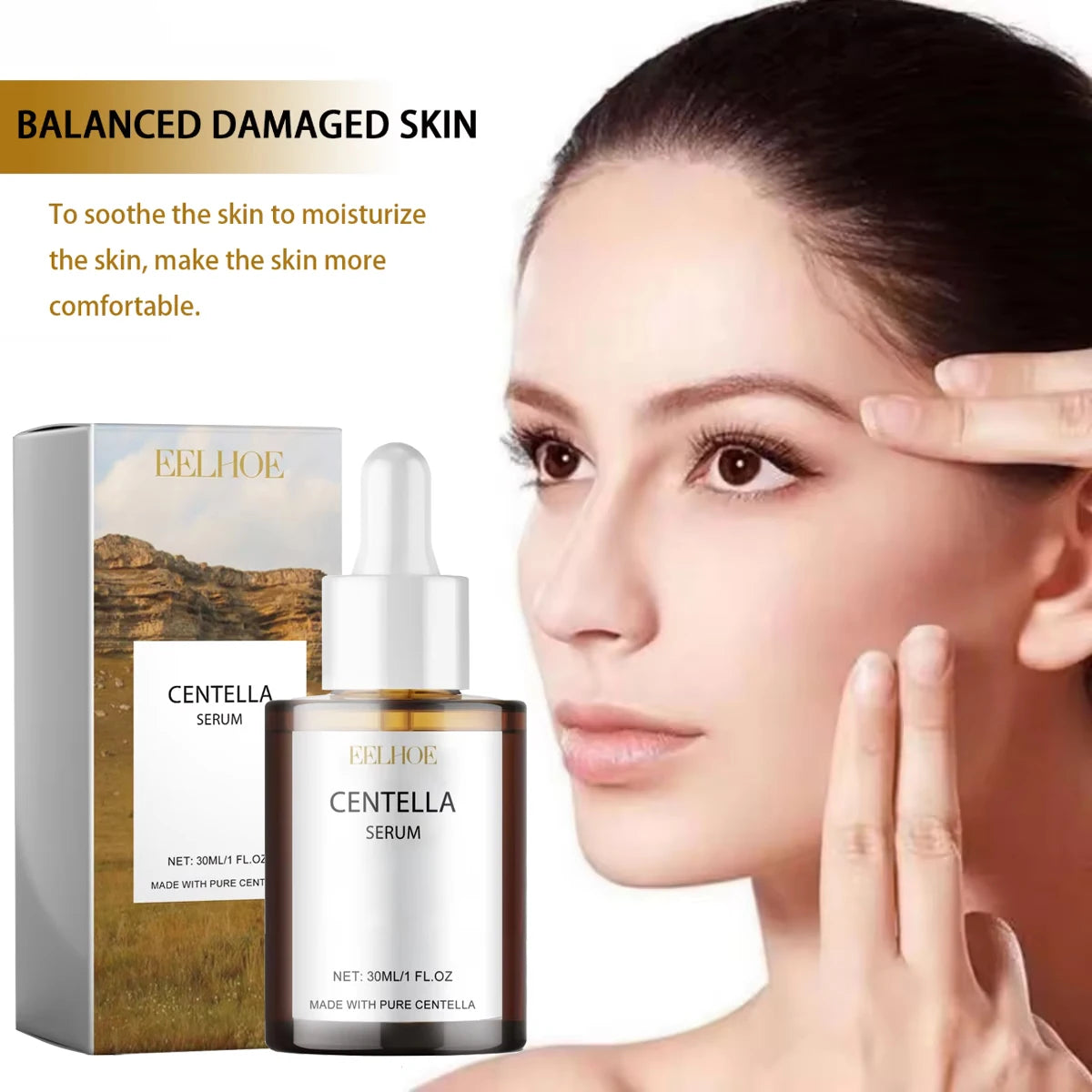 Centella Repair Facial Redness Serum Removal Sensitive Skin Smoothing Rejuvenation Skin Brightening Whitening Korean Cosmetics