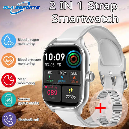 For Android IOS New Smart Watch Bluetooth Call Fitness Tracker Heart Rate Monitor Alarm Clock Outdoor Sports Monitoring Watches