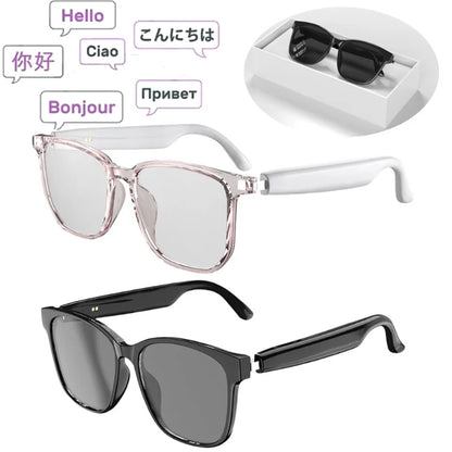 Smart Glasses Translator 144 Languages Real-time Translation  Translation Bluetooth AI Translator Glasses Built-in Mic Speakers