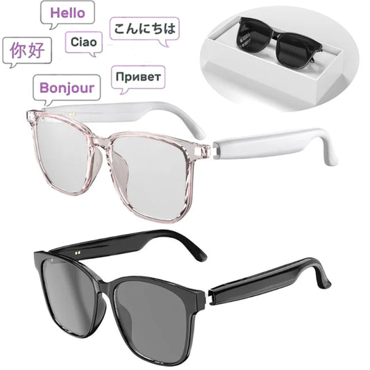 Smart Glasses Translator 144 Languages Real-time Translation  Translation Bluetooth AI Translator Glasses Built-in Mic Speakers