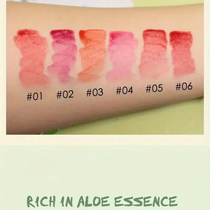 6 Color Aloe Vera Liquid Lipstick Set Color Changing Lip Gloss Lasting Moisturizing Lip Tint Beauty Korean Cosmetics Makeup Tool