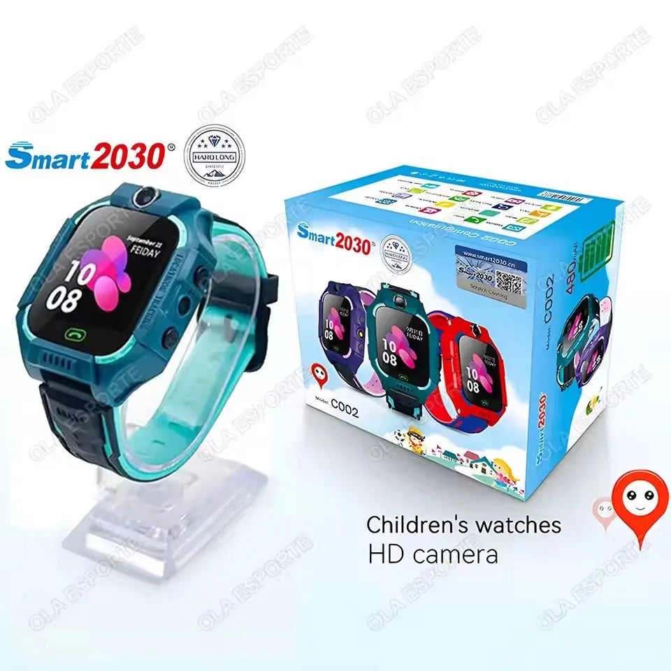 2025 New Kids Smart Watch SOS LBS Location Camera 2G Sim Card Call IP67 Waterproof GPS Location Child Smartwatch Boy Girl Gift