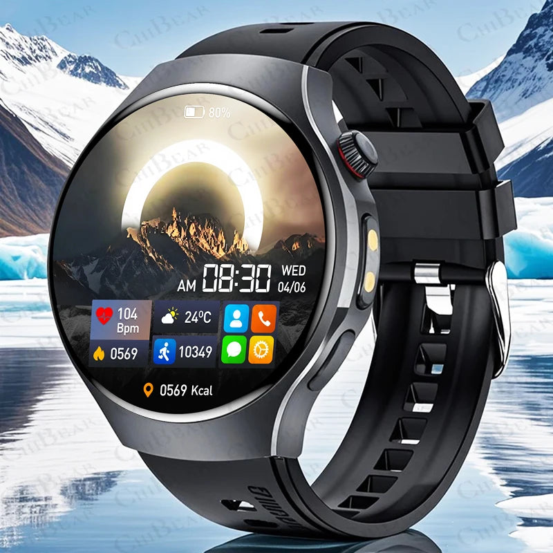 2025 New Outdoor GPS Sports Smart Watch Men AMOLED HD Screen Heart Rate Monitor For HUAWEI Bluetooth Call Waterproof Smartwatch