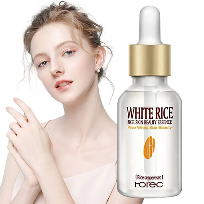 White Rice Face Serum Shrink Pores Moisturizing Elastic Skin Cream Smooth Wrinkles Younger for Glowing Skin Firm Care Essence