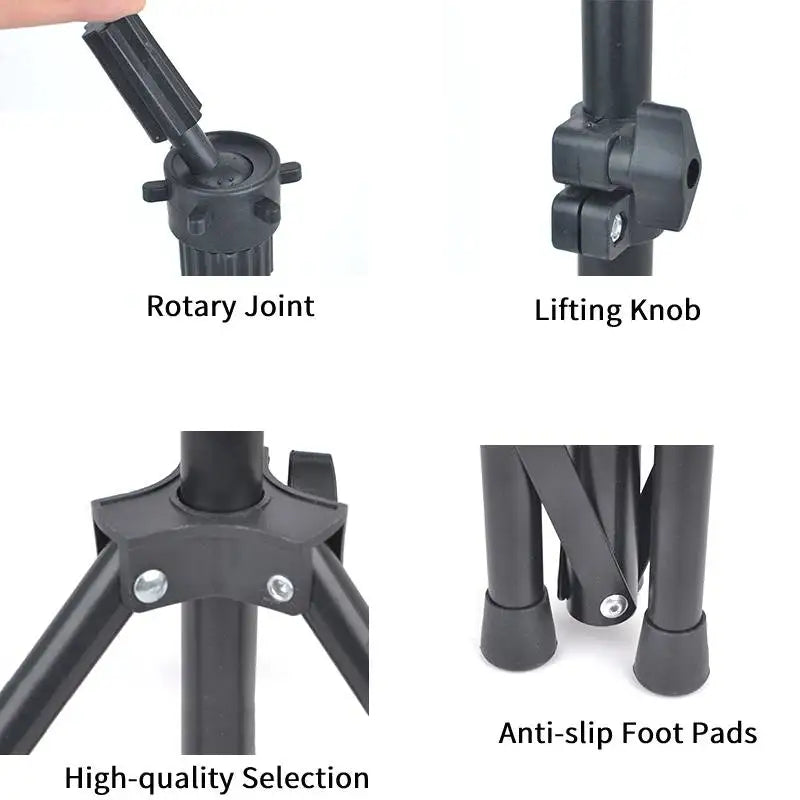 Wig Stands Female Mannequin Head with Tripod Stand Model Practical Dummy Foam Head Lightweight Durable Portable Wig Head