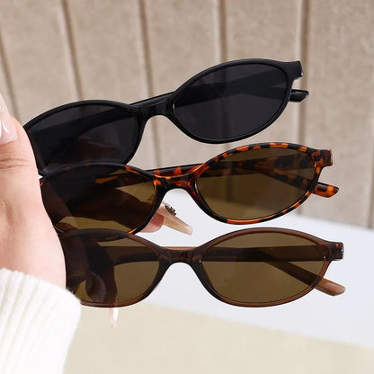 Очки New Women's Leopard Brown Sunglasses Fashion Brand Small Frame Sun Glasses Ladies Retro Oval Eyewear Shade Oculus De Sol