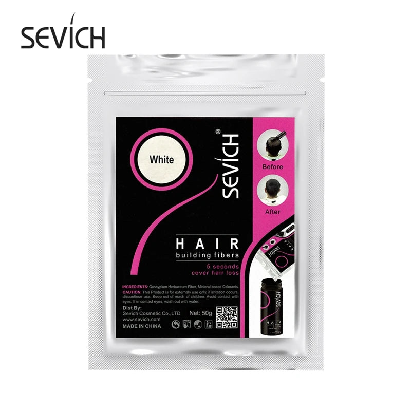 Sevich 10 Colors Hair Fiber 50g Hair Building Fiber Powder Keratin Instant Hair Growth Fiber Refill Hair Loss Hair Care Product