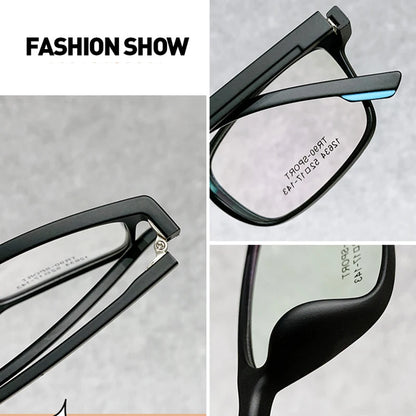 Advanced Texture Flat Glasses Eye Protection Retro Business Sports Style Square Spectacle Frame Flexible and Non Slip Style