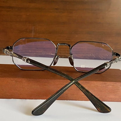 2025 New Fashionable Pure Titanium Women's Glasses Frame Men's Retro Square Myopia Anti Blue Light Optical Prescription Eyeglass