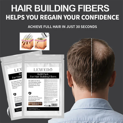 Hair Fiber 100g Keratin Hair Fiber Thickening powder Hair Building Fibers Powder Hair Loss Instant Regrowth Powder Refill Bag