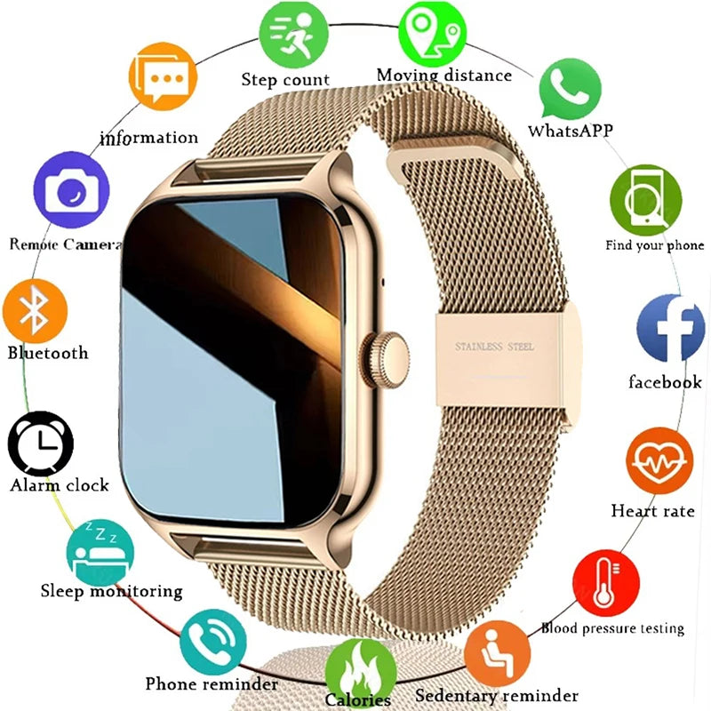 New Smart Watch Heart Rate Blood Oxygen Health Monitoring Bluetooth Call Bracelet Men Women Waterproof Sports Tracker Watches