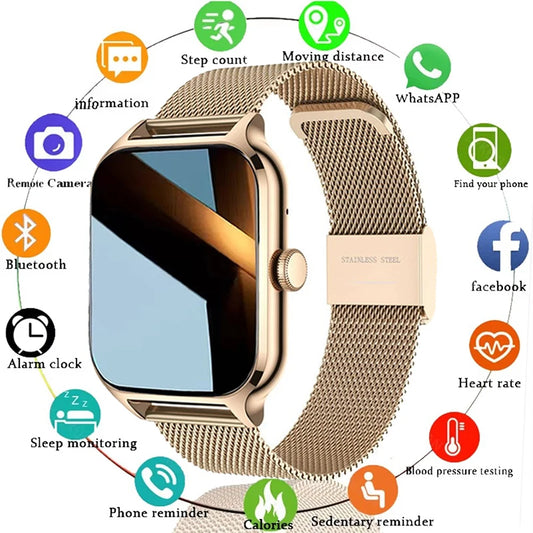 New Smart Watch Heart Rate Blood Oxygen Health Monitoring Bluetooth Call Bracelet Men Women Waterproof Sports Tracker Watches