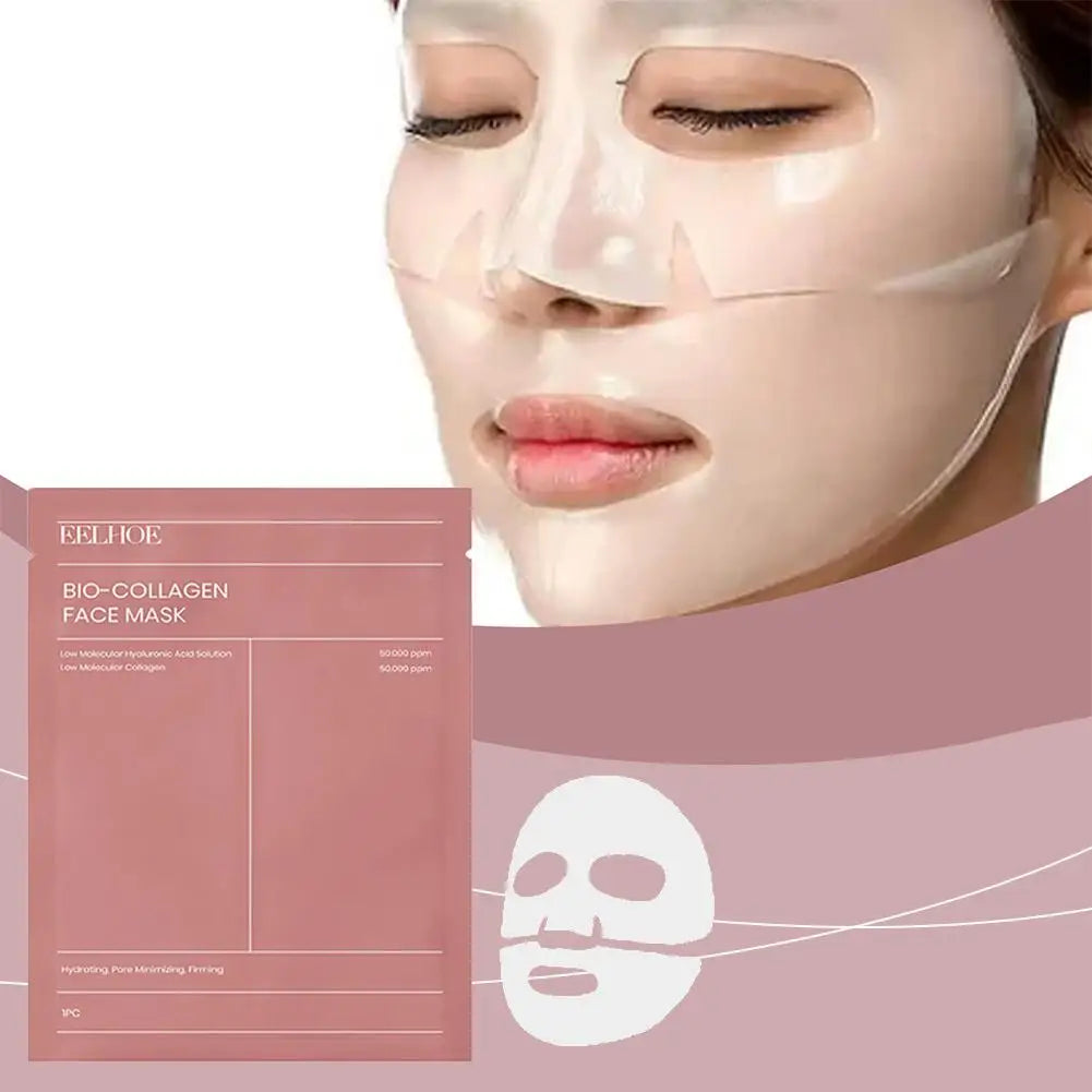 5pcs Bio-Collagen Face Mask Deep Moisturizing  Hydrating Overnight Hydrogel Facial Mask VC Whitening Anti aging Skincare