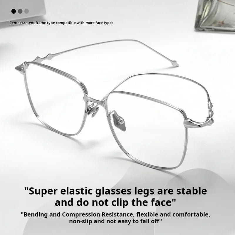 Korean gm Eyeglass Titanium Retro Optical Glasses Frames For Men Women Big Size Eyeglasses Frames Prescription Myopia Eyewear