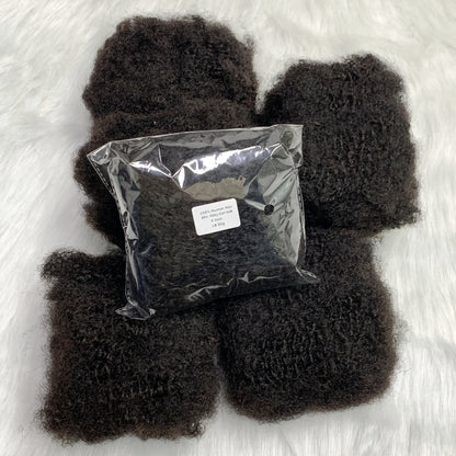 1Pc/30g Hair No Weft Brazilian Afro Kinky Curly Human Hair Bulk Remy Bulk for Braiding Extensions Natural Hai for Locs Braids