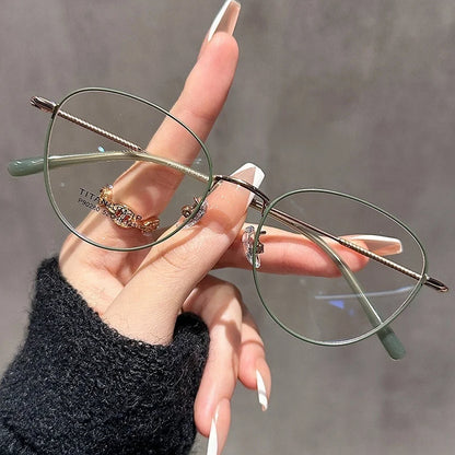 Lzabella Women's Fashion Cat Eye Style Titanium Frame Glasses Brand New Glasses Anti-Blue Light Computer Eyeglasses 90280