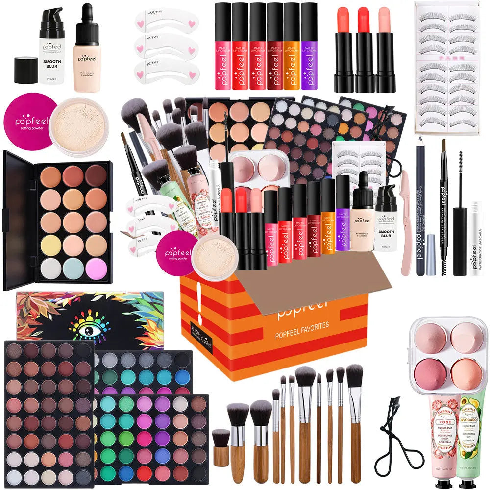 Makeup Full Set Full Complete Makeup Kit Gift For Girls Women Eye shadows Lipsticks Eyeliner Face Glamour Look Easy To Use.