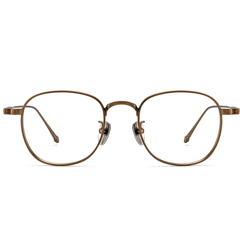 FIRADA Fashion Luxury Glasses Retro Comfortable Pure Titanium Eyewear Business Prescription Eyeglasses Frame Men Women M3090-C