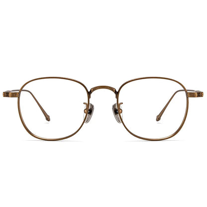 FIRADA Fashion Luxury Glasses Retro Comfortable Pure Titanium Eyewear Business Prescription Eyeglasses Frame Men Women M3090-C