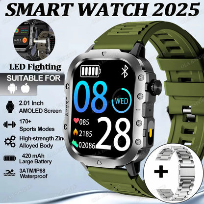 New For  Smart Watch Military GPS Men Flashlight Waterproof Outdoor Sport Tracker Bluetooth Call Smartwatches Women