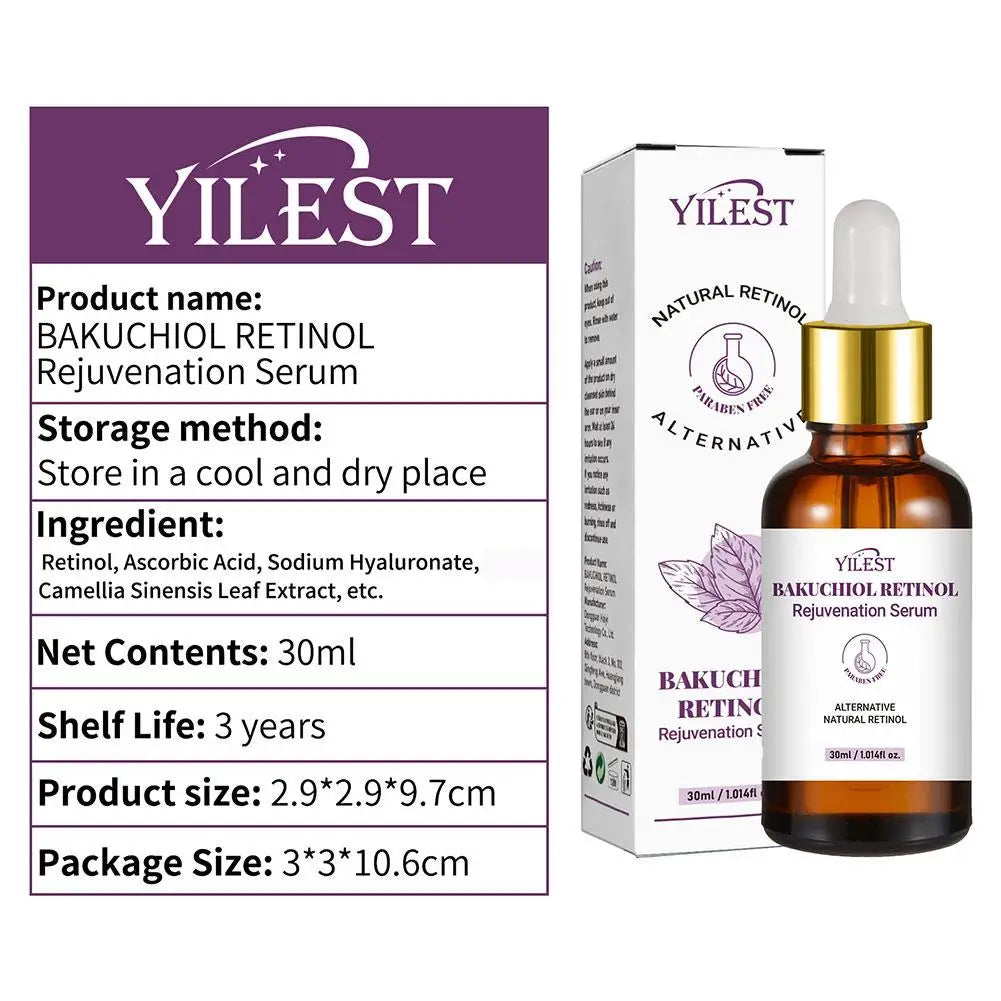 1/2PCS Bakuchiol Retinol Rejuvenation Serum For Face Minimize Wrinkles Retinol & Vitamin Face Serum Skin Firming Skin Care