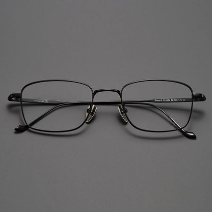 FIRADA Fashion Comfort Square Glasses Retro Pure Titanium Eyewear Optical prescription Eyeglasses frames For men women 923204-C