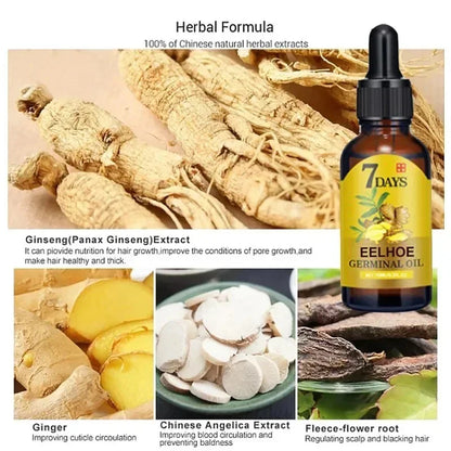 5pcs Ginger Hair Growth Serum Anti Hair Loss Fast Growing Hair Care Essential Oil Repair Damaged Scalp Treatment For Women Men