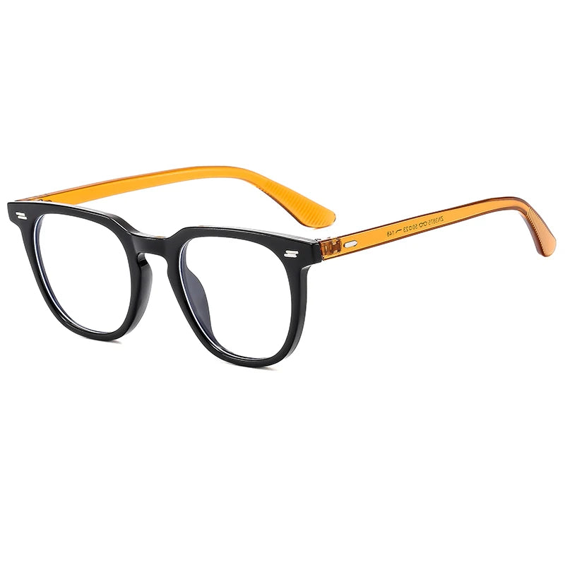 New Style Glasses Trendy Rice Nail Flat Glasses For Men And Women, Fashionable Square Glasses Frames 3875